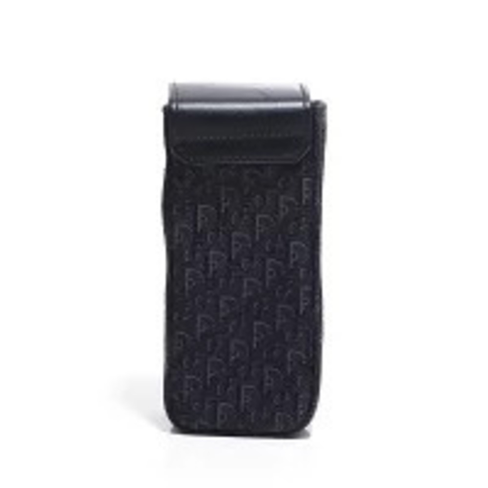 Christian Dior Trotter Shoulder Bag Canvas Black